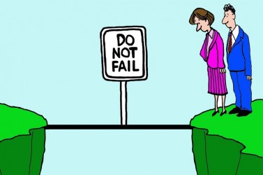 Two men try to reach across the divide