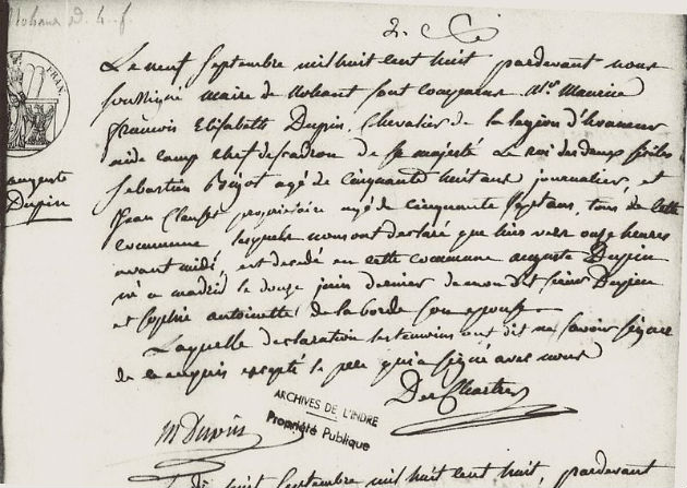 630 CD indre Auguste Dupin 1808 deces CCO