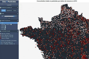 Copie d'écran du projet Data-pesticides