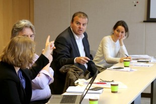 Claudie Calabrin (au fond), du SGMAP, devant une délégation de la ville de Roubaix.