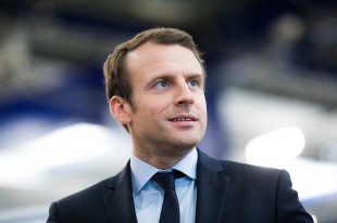 Emmanuel Macron visits the Krys optical group factory
