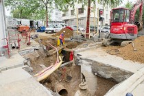 Travaux en ville de Nancy, rue de Boudonville