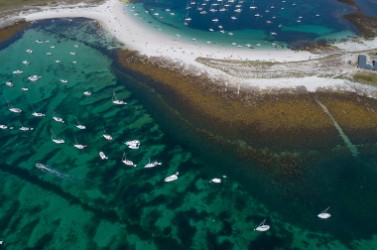 comptage de la fréquentation des mouillages aux Glenan, le dimanche 16 juillet 2017