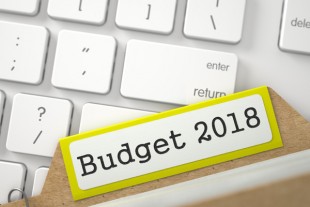 Card Index with Budget 2018. 3D.