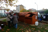 Un pavillon de compostage à Montreuil, en 2011