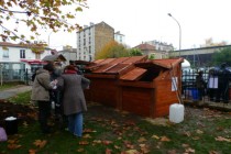 Un pavillon de compostage à Montreuil, en 2011