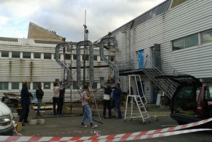 Artistes sur le site de Cap Gaillard, à Montreuil
