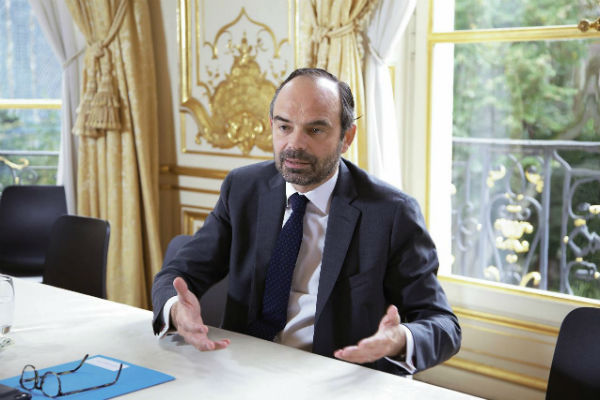 Edouard Philippe, premier ministre, lors de l'entretien avec la Gazette des communes.