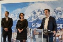 Eric Piolle, président de Gaz et électricité de Grenoble, lors de la conférence de presse du 9 mars 2018.