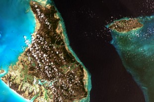 The Bahamas from Landsat satellite. Elements of this image furni