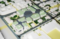 3D graphics of the urban environment. quarter