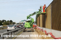 écrans acoustiques RN89 Artigues