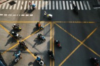 scooter moto rue vue