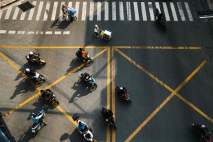 scooter moto rue vue