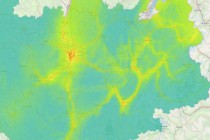 Carte 2017 d'exposition des populations au dioxyde d'azote en Auvergne-Rhône-Alpes