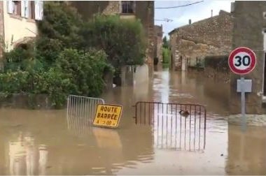 Inondation Aude Orbieu Villedaigne