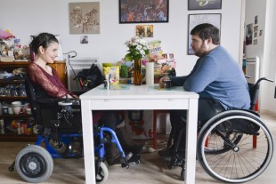 Marion Le Gac et son mari, Christopher Padox . Résidence Ti'Hameau à Cherbourg