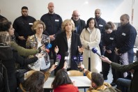 Déplacement de Valérie Pécresse au lycée Frédéric Bartholdi à Saint Denis