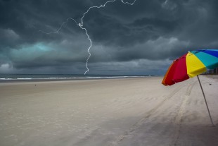 Storm approaching the beach