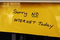 sticker "Sorry, no Internet today"