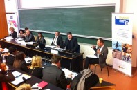 De gauche à droite: Anny Flachier, Christine Trossero, Yvan Grasso, Cyril Yerolimo, Françoise Astier, Grégoire Türkiewicz, Hervé Jouanneau (journaliste), Régis Fonlupt