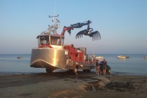 Amadeus, prototype de 12 m. conçu spécialement pour la récolte des algues.