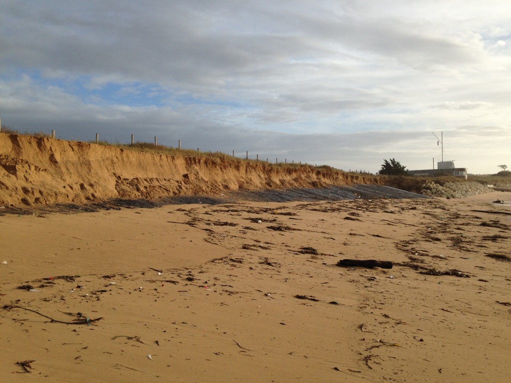 La Perroche (Ile d'Oleron) est l'un des trois sites où ont commencé hier les travaux d'urgence de potection de la côte.