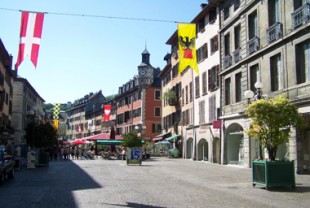 La place Saint-Léger, à Chambéry (Savoie)