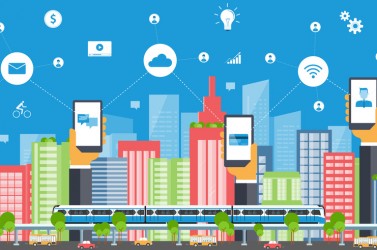 business smart city.internet connection.social concept