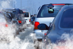 pollution of environment by combustible gas of a car