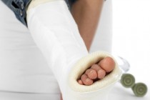 girl with a broken leg