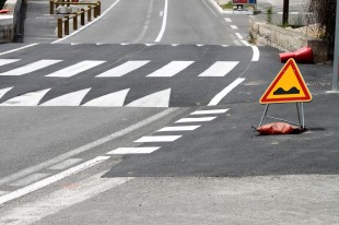 Ralentisseur temporaire dans zone de travaux