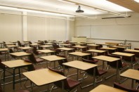 A photo of an empty classroom
