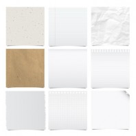 Collection of note papers background.