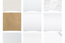 Collection of note papers background.