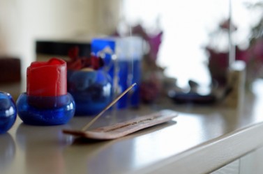 Burning incense stick