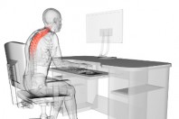 3d rendered medical illustration - wrong sitting posture