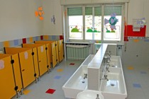 sinks for cleaning of infants within a nursery