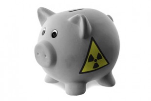 Ceramic piggy bank with painting