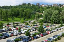 Aerial Parking Lot Outdoors