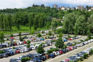 Aerial Parking Lot Outdoors