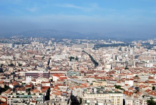 Vue sur Marseille - Pic de Pollution