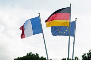 Drapeaux France Allemagne Europe