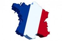 Carte de France bleu blanc rouge