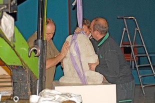 Démontage de l'exposition "Mexique, les cultures antiques de Veracruz" du musée de Saint-Romain-en-Gal, dans la Vienne