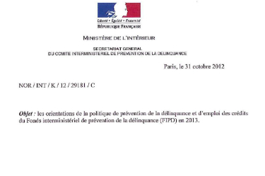 FIPD 2013 : un glissement des priorités vers la prévention et les quartiers prioritaires