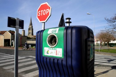 Benne à ordure pour le tri sélectif