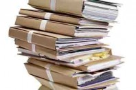 Pile de dossier beiges