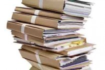 Pile de dossier beiges