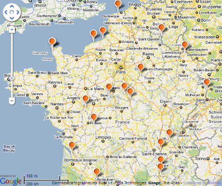 Carte des centrales nucléaires 